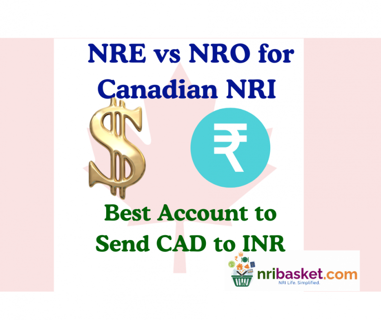 NRE vs NRO for Canadian NRI